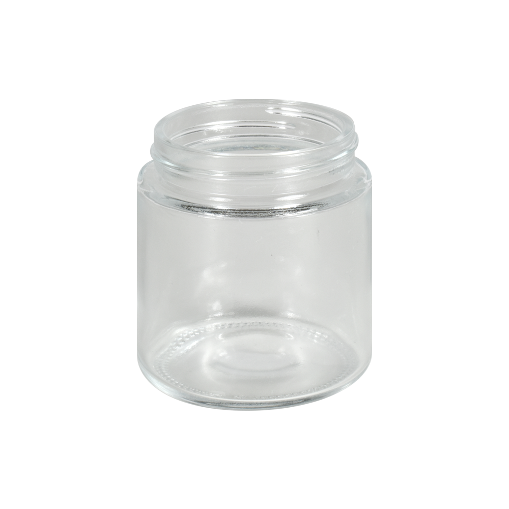 3oz Premium Glass Jars w/ Child Resistant Lids - Orange Lid (120 Qty)