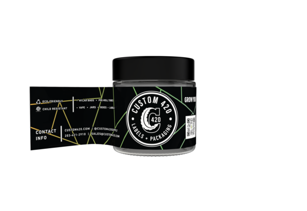 Pre-Labeled - Clear 3oz V2 Glass Jars with CR Lids (120 Qty)